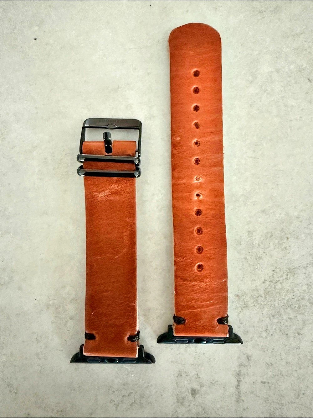Southern Straps Brown Leather Apple Watch Band 49mm - 42mm